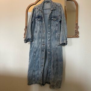 Casual Denim Long Sleeve Dress